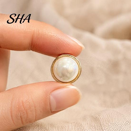 Clothes Magnetic Button 2Pcs Faux Pearl Button, Fake Cat Eye Stone Brooch Anti Exposure Clip No Sew Safety Pin for Shirts Scarf Shawl Clothing Closure
