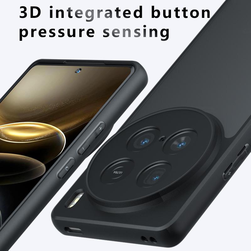 Чехол для VIVO X100 Ultra X100 S Pro Роскошный акриловый матовый прозрачный жесткий чехол для ПК-телефона VIVO X 100 Ultra X90s X90 Pro Plus Противоударный бампер