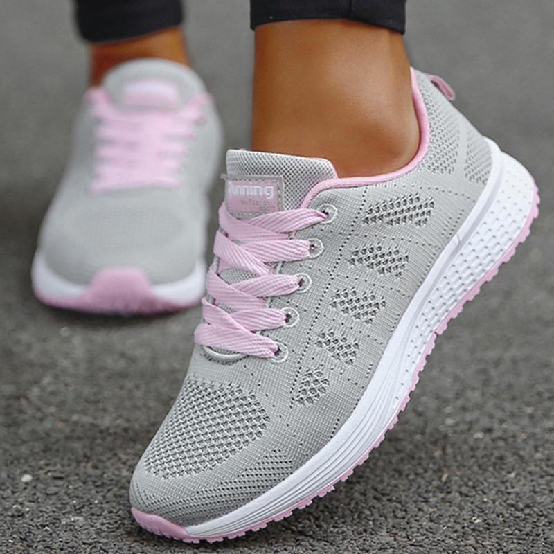 Women Sneakers Shoes Fashion Lace Up Women Sport Sneaker Breathable Women's Sports Shoes Soft Footwear Original Women's Tennis