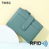 RFID Anti Theft Swipe Female Wallet New Design Multi Card Slot Short Ladies Clutch Money Clips Fashion PU Lichee Lines Coin Purse Women's Day Gift