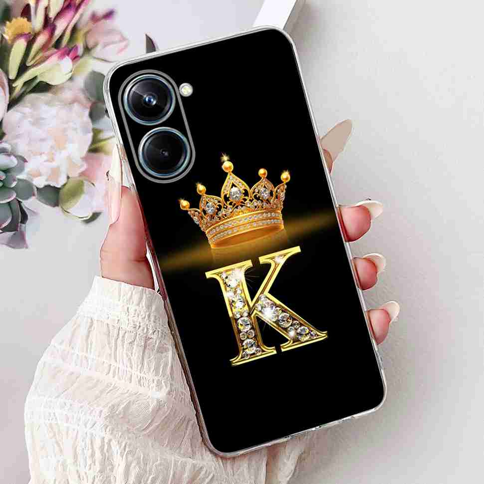 Чехол для Realme 10 Pro Милый чехол с буквами для пары Ударопрочный чехол для телефона Для Realme 10 Realme10 Pro 5G Мягкий силикон Fundas