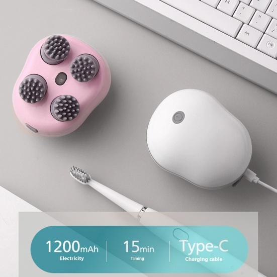 Electric Scalp Head Massager Rechargeable Waterproof Massager for Head Body Promotes Blood Circulation Relieves Pain Muscle Tension Scalp Massager