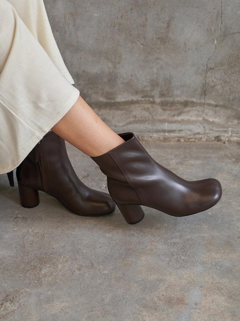 Blanc Sur Blanc Luna Ankle Boots Brown 7Cm