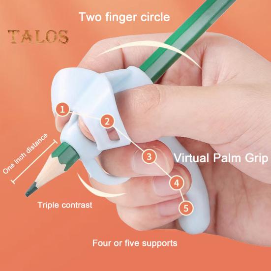 4 шт. детский держатель для карандашей эргономичный дизайн ручка корректор карандаши практика письма силиконовые накладки на пальцы помощь при захвате ручки