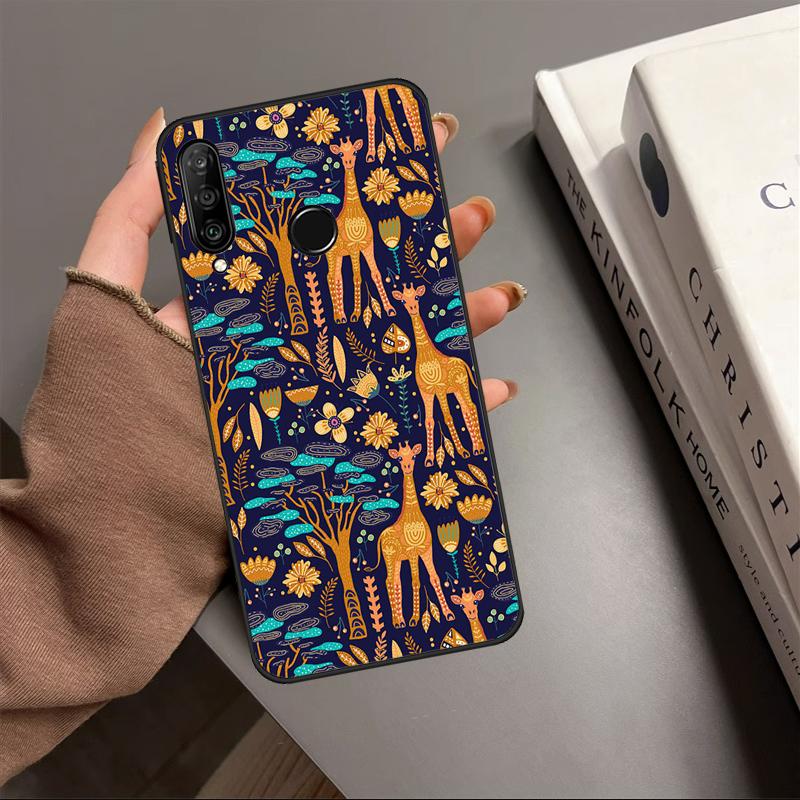Арт Жираф Для Huawei P40 P20 P30 Lite P60 Pro Nova 12i 12s 11i 10 9 SE 5T Y91 Y90 Y60 Y70 Y72 Y61 Чехол