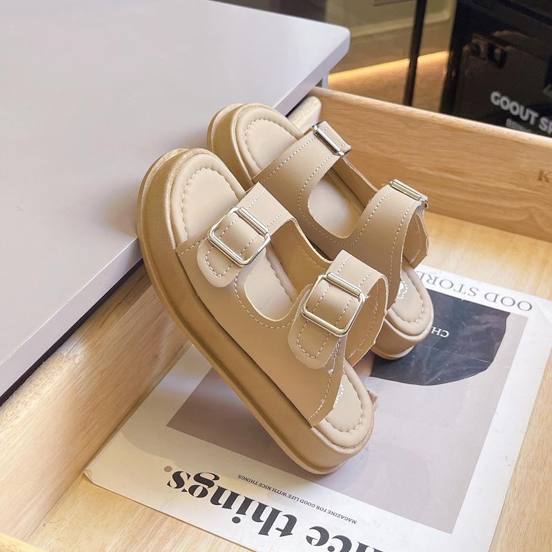 Детские тапочки Летние повседневные пляжные тапочки для девочек Модные открытые детские домашние тапочки для ванной Мюли Толстая подошва Универсальные