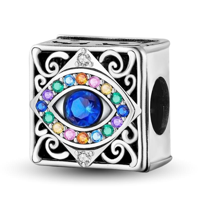 Медь Крест Ангел Глаз Дьявола Серия Шармы Бусины Подходят для Изготовления Браслетов-Браслетов Сделай Сам Подарок Высококачественной Ювелирии