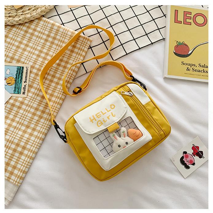 Холщовая сумка для гриля, маленькая сумка через плечо, японская студенческая милая сумка на плечо, прозрачная желеобразная сумка