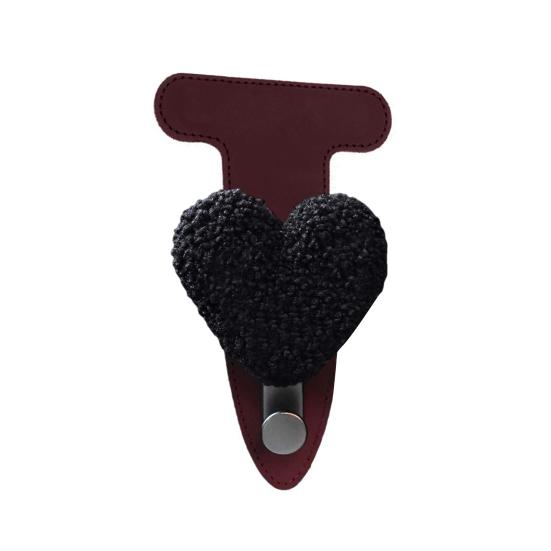 Yousheng Автомобильный крючок Декор в виде сердца Искусственная кожа Сверхпрочный Автомобильный крючок Подвешивание Сумки Ключи Одежда Мелочи Автомобильный органайзер Держатель