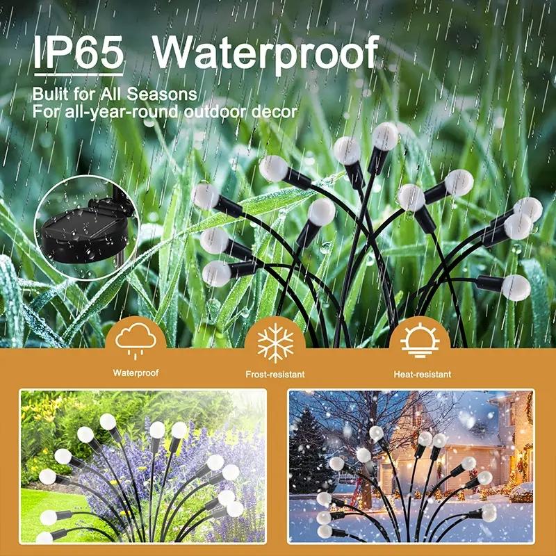 6/8/10 светильник на солнечной батарее светлячок уличный водонепроницаемый солнечный садовый светильник наземное освещение для двора рождественское украшение