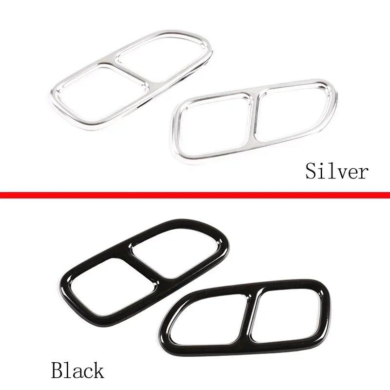 Для Mercedes Benz CLA C117 2013-2016 Нержавеющая сталь автомобильный декор для хвостового горла рамка накладка на выхлопную трубу автомобильные аксессуары