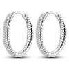 Original 925 Sterling Silver Women Hoop Earrings High Quality Shine Zircon U Shaped Classic Style Earring for Women Jewelry Gift