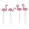 4 Pcs Pink Flamingo Garden Statue Fine Details Stylish Vivid Small Flamingo Statue for Yard Lawn Patio Decorations Gifts
