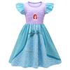 Cartoon Digital Printing, Medium And Large Girls' Dress, Flying Sleeves, Milk Silk Skirt + Bag 88124