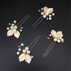 Party Hair Ornament Crystal Hairpins Bridal Hair Accessories Pearl Leaf Hair Clips Hair Jewelry