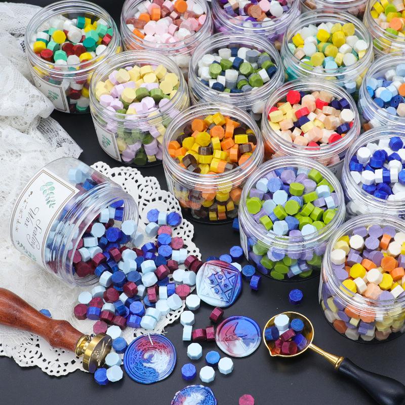 200pcs Colored Wax Seal Beads for DIY Projects in Large Bottle - Ideal for Journals & Wedding Invitations