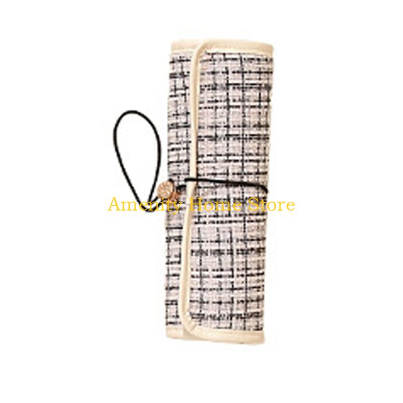 F26C Fashionable Jewelry Travel PVC Lined Compartments Waterproof Polyester Materials Storage Solution For Accessories