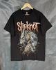 Репринт 90-х Футболка унисекс с коротким рукавом группы Slipknot Черная Классический стиль Унисекс футболка