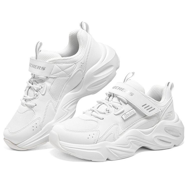 Skechers Girls Abrasion Resistant Abrasion Resistant Low top Casual Shoes White Kids' 319029L-WHT