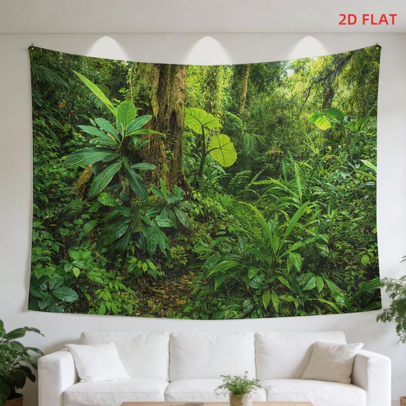 Tropical Rainforest Theme Large Tape Bedroom, Living Room, Meditation Area, Office Polyester Wall Hanging Room Decoration