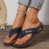 Summer Women's Thick Soled Sloping Shoes, High-heeled Sandals, Comfortable, Soft and Lightweight Women's Shoes, and Open Toed Shoes
