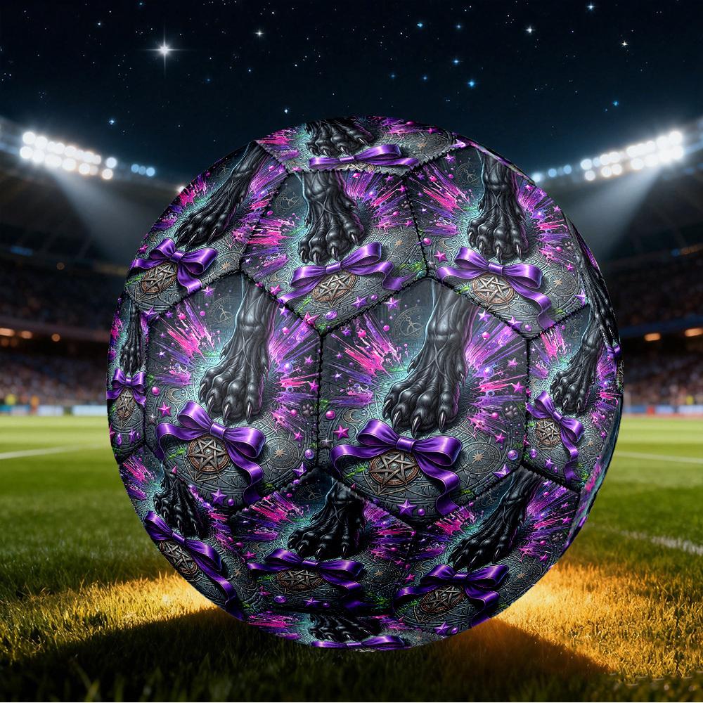 1pc Magical Paw Print Size 5 Soccer Ball Professional Lightweight Durable Match Training Football Indoor &Outdoor Sports BallTraining Ball y36