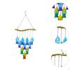 Glass Wind Chime Hanging Windchime Elegant Handmade Gift for Women Outdoor Decor Ornament Patio