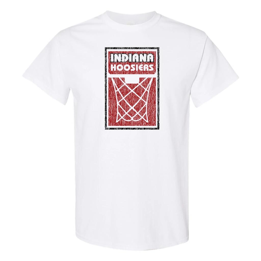 Indiana Hoosiers Basketball Net Block T-Shirt - White
