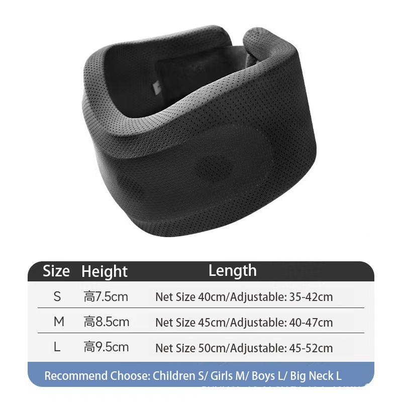 Soft Foam Cervical Neck Collar Adjustable Brace Support with Replacement Cover for Travel Office Sleeping