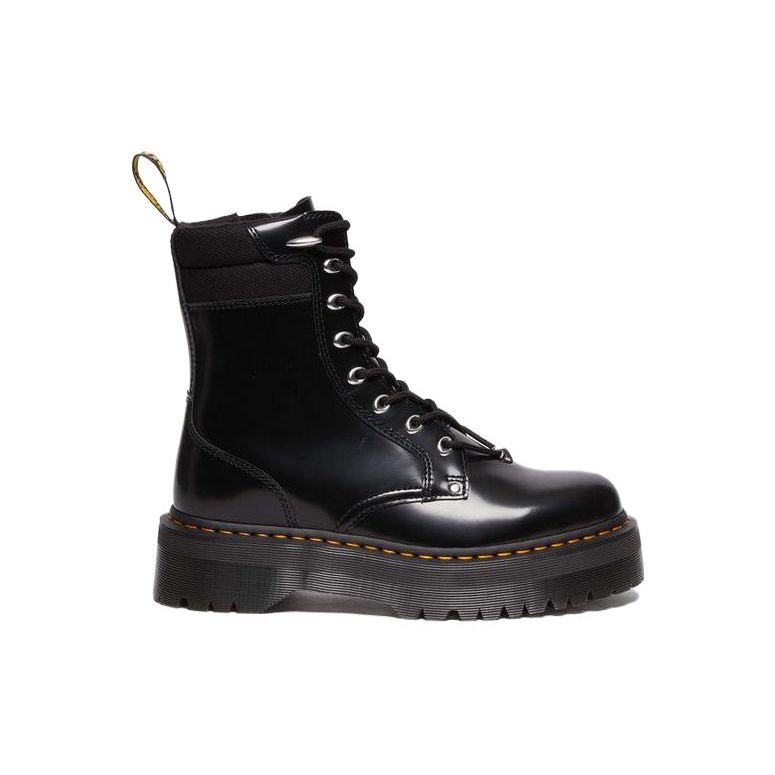 Dr. Martens Jadon 2 Hardware Buttero Leather Platform Boot Black Unisex Sneakers 30932001