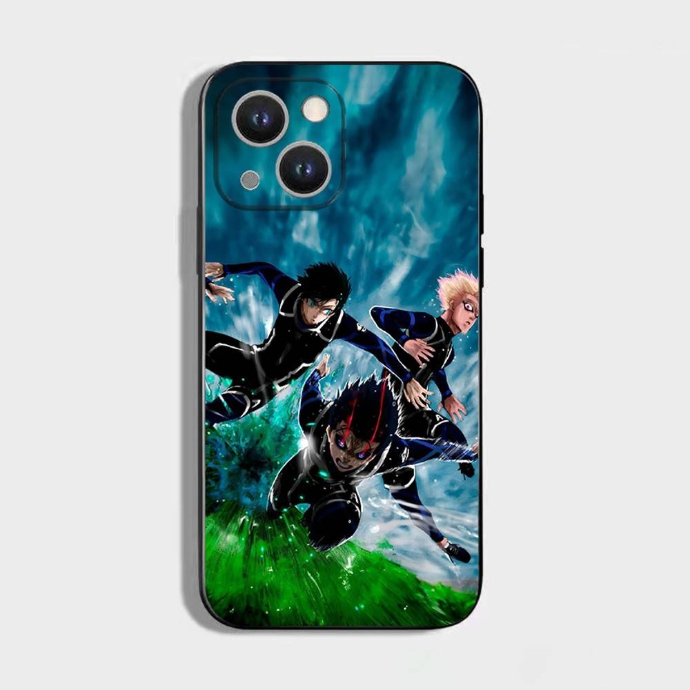 Чехол для телефона Аниме Blue Lock Для iPhone 17,16,15,14,13,12,11 Plus,Pro Max,XS,X,XR,SE,Mini,8,7, Мягкий Силиконовый Черный Чехол