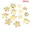 50Pcs/Set Vintage Metal Flower Filigree Slice Charms Jewelry Diy Craft Findings