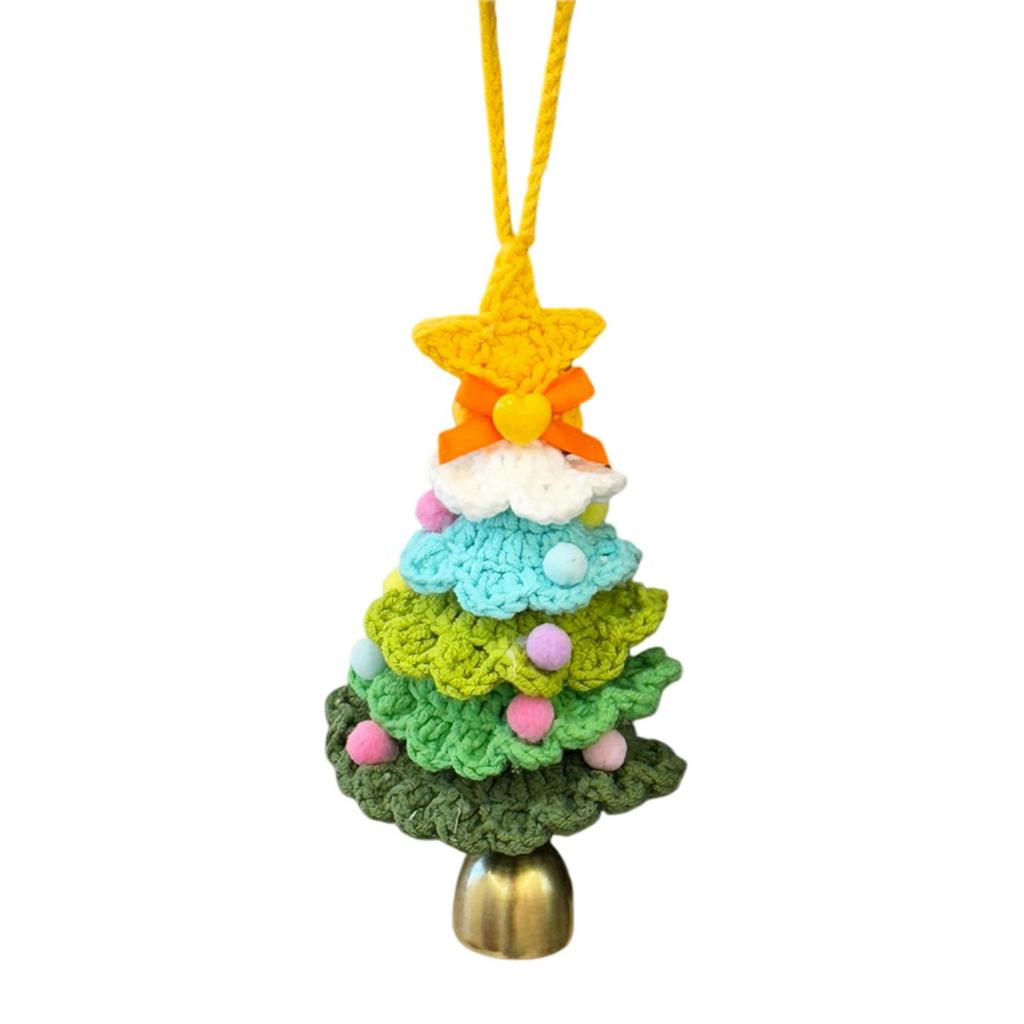 Вязаные шерстяные елочные колокольчики, символизирующие дофамин, — украшения для автомобиля и небольшие праздничные подвески.