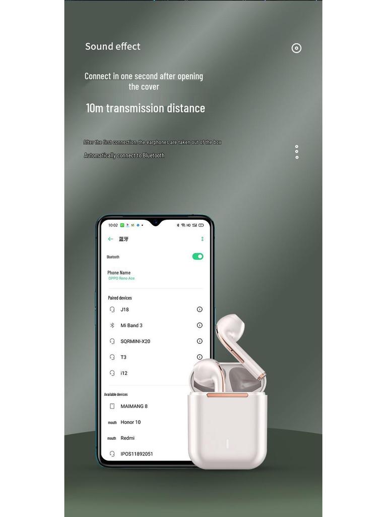 Настоящие беспроводные Bluetooth-наушники J18: Внутриканальные стереонаушники с длительным сроком службы аккумулятора и Bluetooth 5.3.