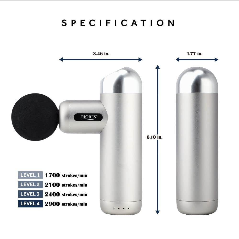 RIORES Solid Уход за всем телом Легкий 516 г Ультра маленький Компактный Мощная вибрация До 2900 минут Карманный размер Перезаряжаемый Портативный Доктор Шот