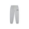 Li Ning Badfive Solid Color Mid Waist Cuffed Fleece Knit Sports Pants Men Pants Light-Gray AKLT879-4