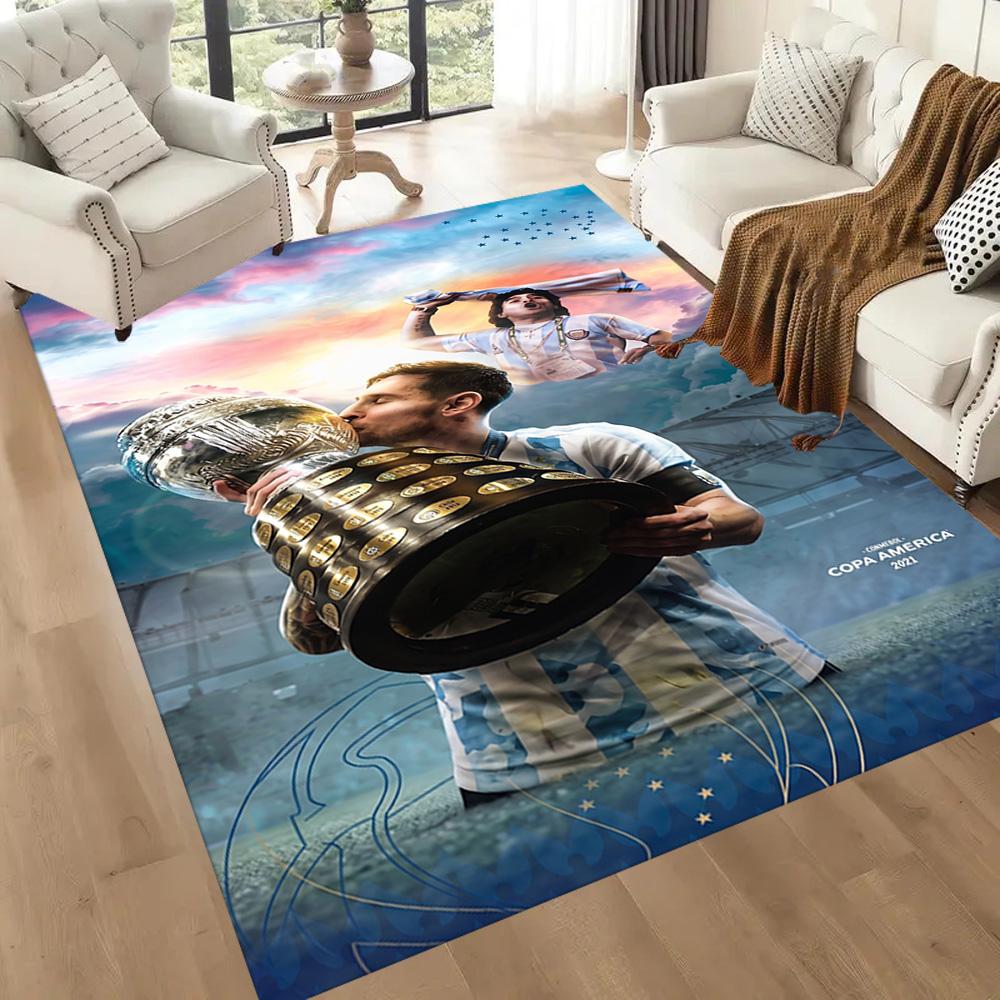 Messi 211 Floor Mat Design for Balcony Foyer Game Room Kitchen Antislip Carpet Decorate Offices Spiritual Gift