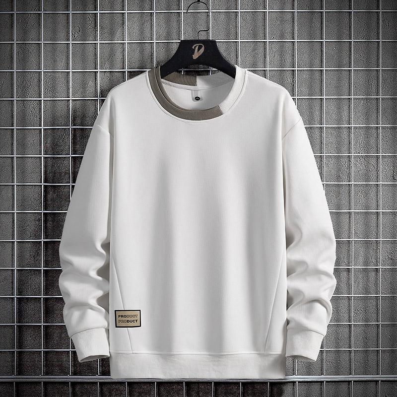 Мужские толстовки из хлопка, уличная одежда, большие размеры 6XL 7XL 8XL, большие размеры, с длинным рукавом, свободные свитера с круглым вырезом, осенняя мода, спортивная одежда