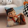 Popular Chinese Mytho Animation NNezha Cushion Cover Throw Pillow Cover Hidden Button Durable Polyester Chair Cushion