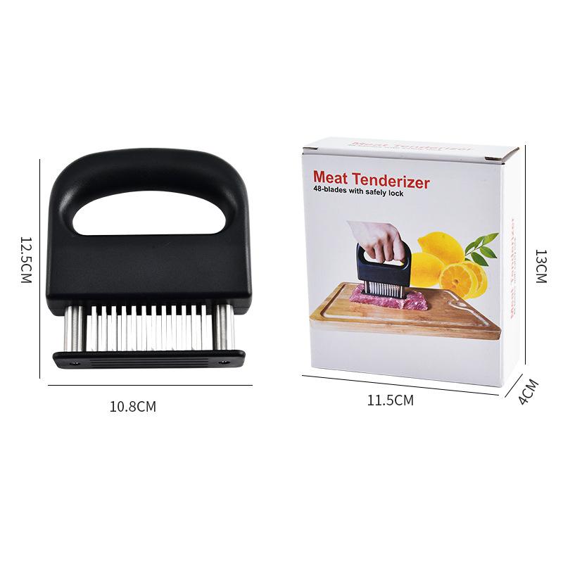 1PCS 48-pin Meat Tenderizer Stainless Steel Steak Tenderizer Kitchen Tools BBQ Beef Floss Needles Meat Stick Meat Patty Maker 4