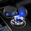 Car Ashtray with Lid Blue Led Light Portable Ashtray for Most Car Cup Holders