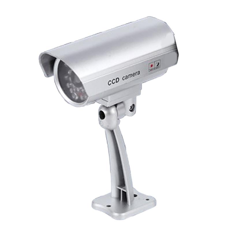 Водонепроницаемая камера видеонаблюдения безопасности CCTV в форме пули для дома, улицы, помещений, поддельная камера-макет с мигающим красным светодиодом
