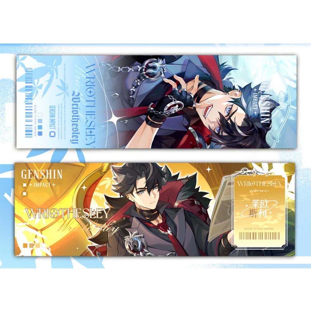 Genshin Impact, коллекционные карты, игры, закладки, Furina Neuvillette, Wriothesley Laser, двусторонний билет, аниме, карта Таро, подарок