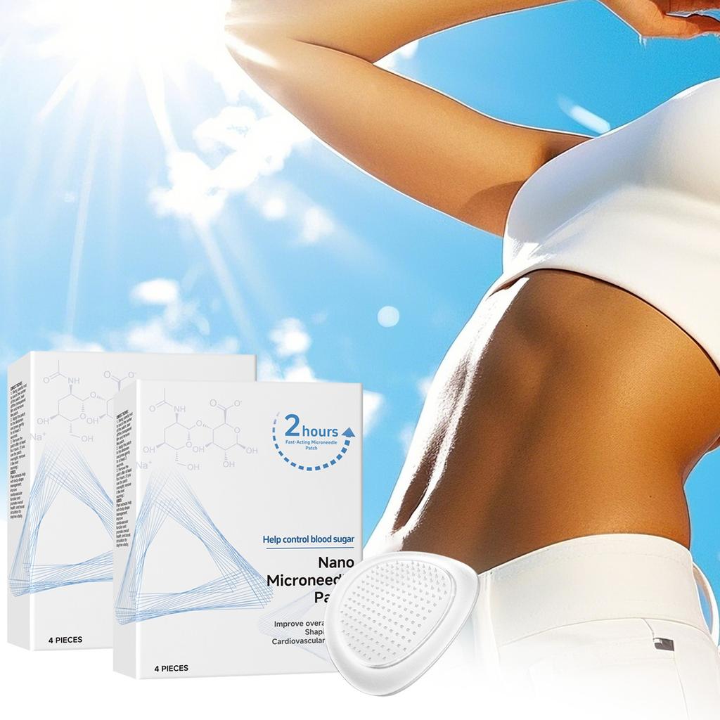 Пластырь Nano Micro Needle, наклейка для похудения и контурирования тела, укрепляющая наклейка, уменьшающая мелкие морщины и подчеркивающая морщины патч для ухода(4шт)