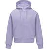 Logo Embroidered Solid Color Outdoor Casual Sports Zip-Up Hoodie Women Hoodies Light-Purple 24FRM102WGP5