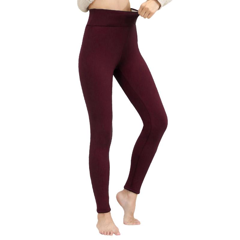 Зимние женские бархатные теплые леггинсы с высокой талией, однотонные, удобные, сохраняющие тепло, эластичные леггинсы