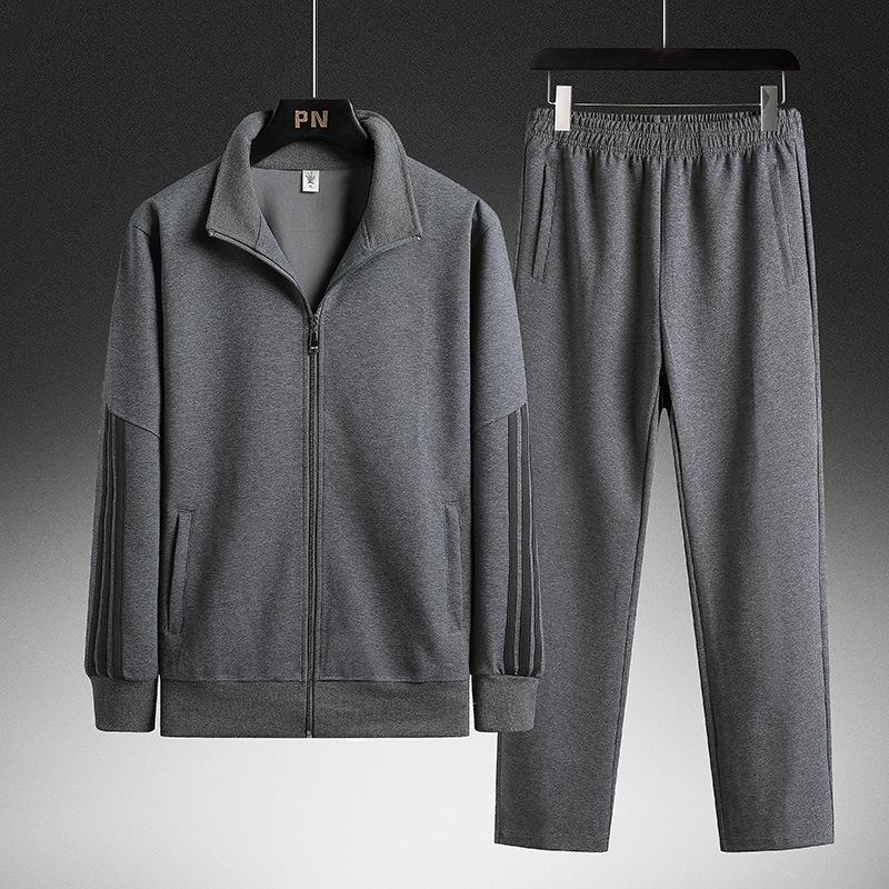 Men 'S Casual Spring And Autumn Jacket Plus Size Sportswear Two -Piece Suit