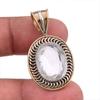 Натуральный кристалл кварца 925 пробы, стерлинговое серебро, подарочный двухцветный кулон 1,50 дюйма i3U81