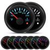 100~250℉ 2"52mm Water Temperature Gauge with Flashing Alarm 7 Color Backlight Water Temp Meter Indicator Car Boat Yacht Custom
