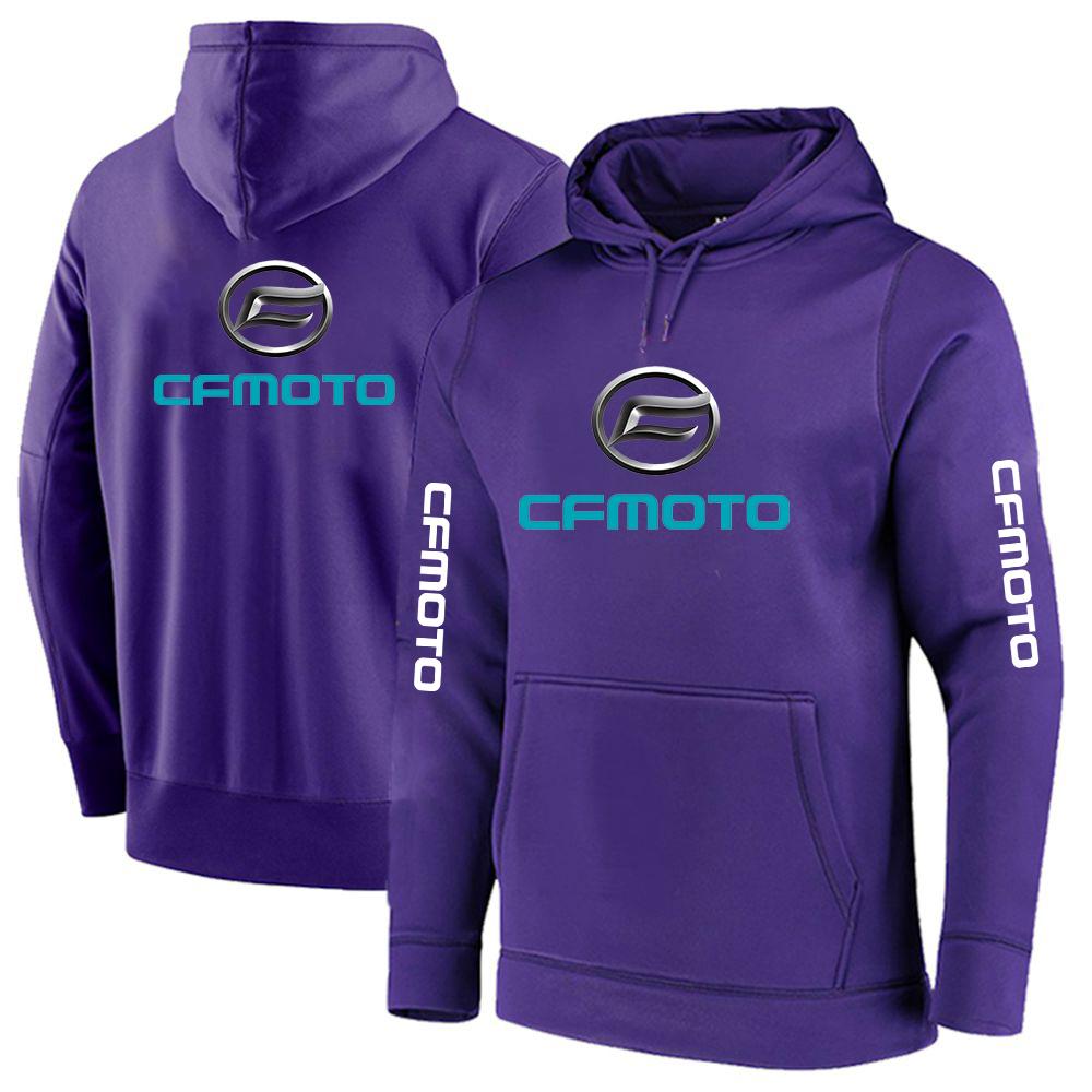 Весна и осень 2025 Мужское худи премиум-класса с принтом логотипа Cfmoto, однотонное, популярное, пуловер с капюшоном, классическое, на заказ, свободного кроя